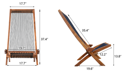 folding roping wood chair