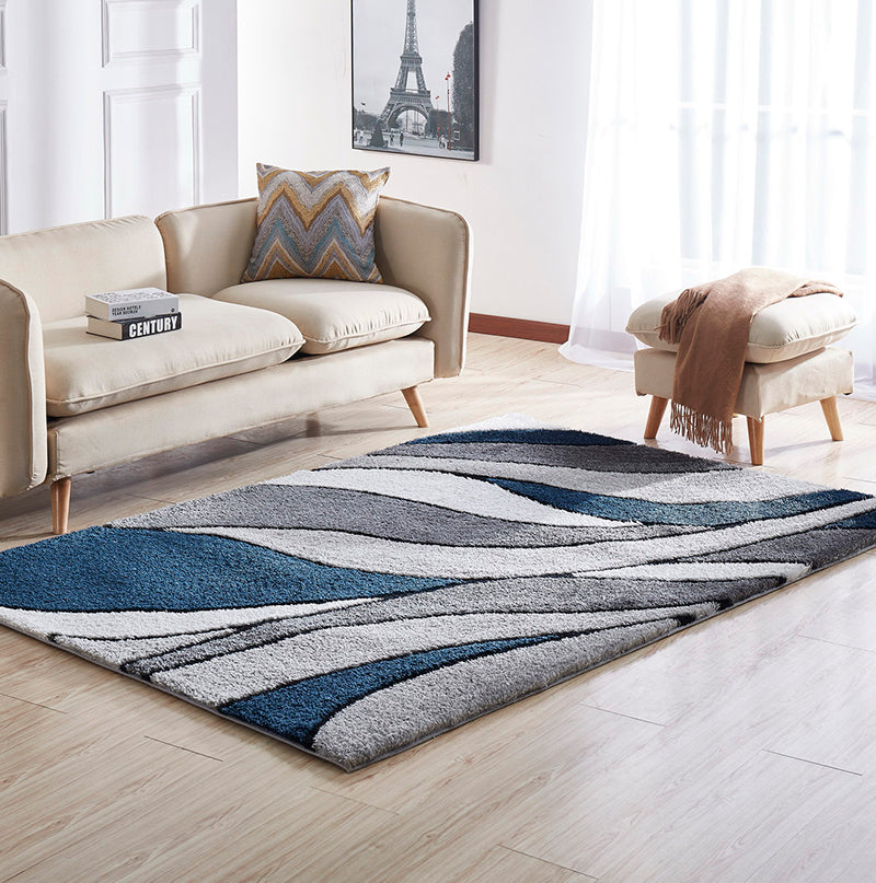 "Aria Collection" Soft Pile Hand Tufted Shag Area Rug