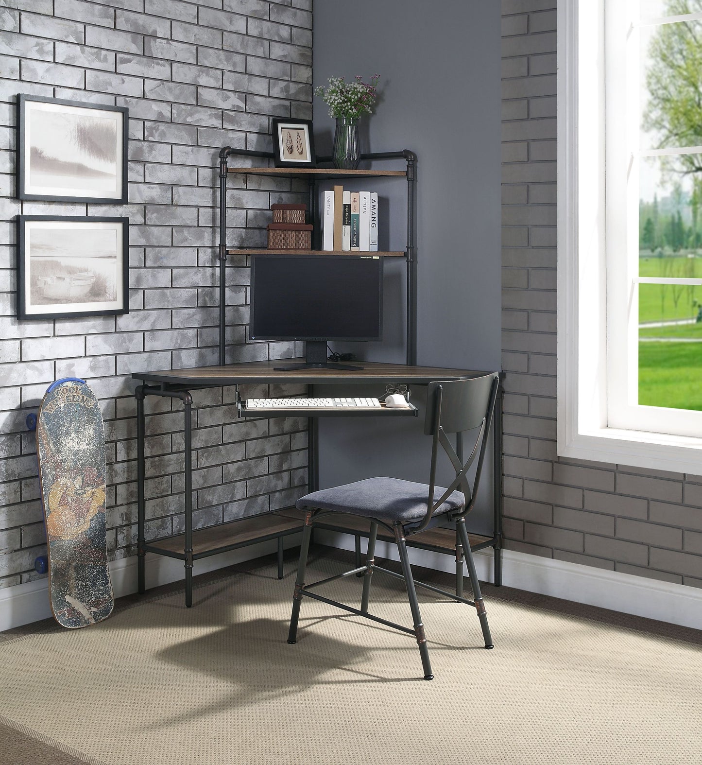 ACME Deliz Desk, Sand gray 92620