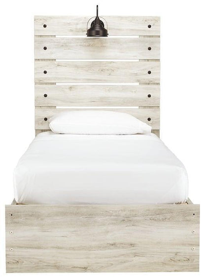 Ashley Cambeck Whitewashed Casual Twin Panel Bed with 2 Storage Drawers B192B13