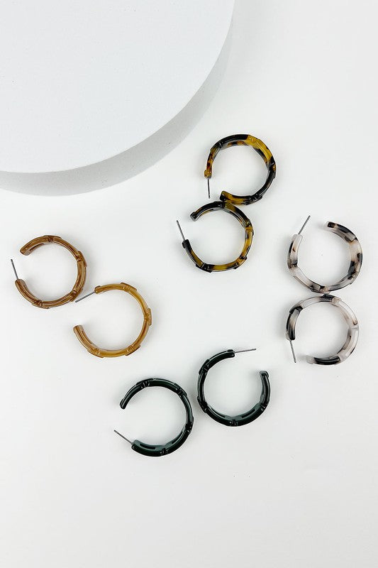 ACETATE HOOP EARRINGS