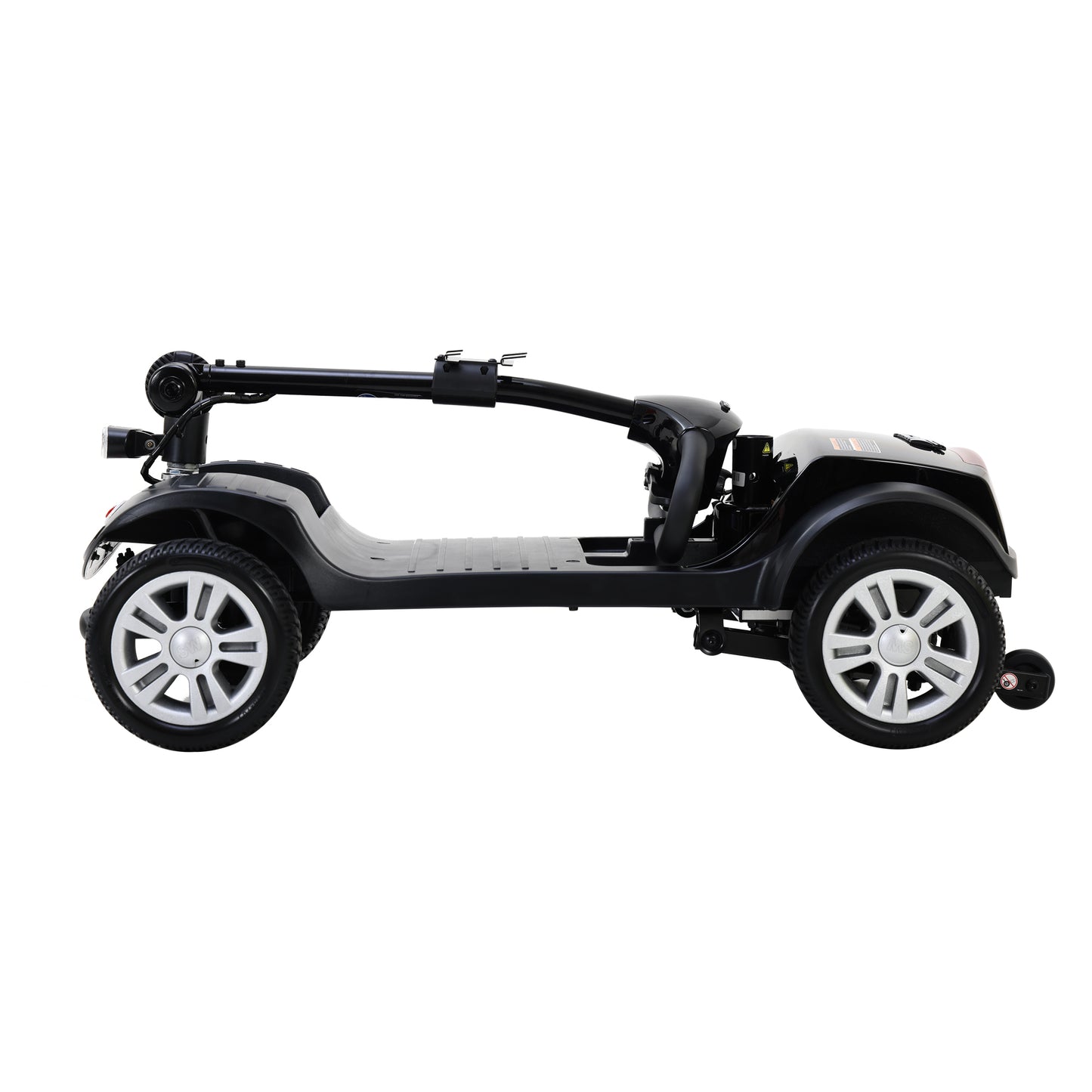 Four wheels Compact Travel Mobility Scooter with 300W Motor for Adult-300lbs, Gloss Black