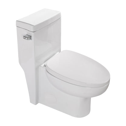 Ceramic One Piece Toilet,Single Flush with Soft Clsoing Seat