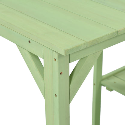TOPMAX 64.6" Large Outdoor Potting Bench, Garden Potting Table, Wood Workstation with 6-Tier Shelves, Large Tabletop and Side Hook for Mudroom, Backyard,Green
