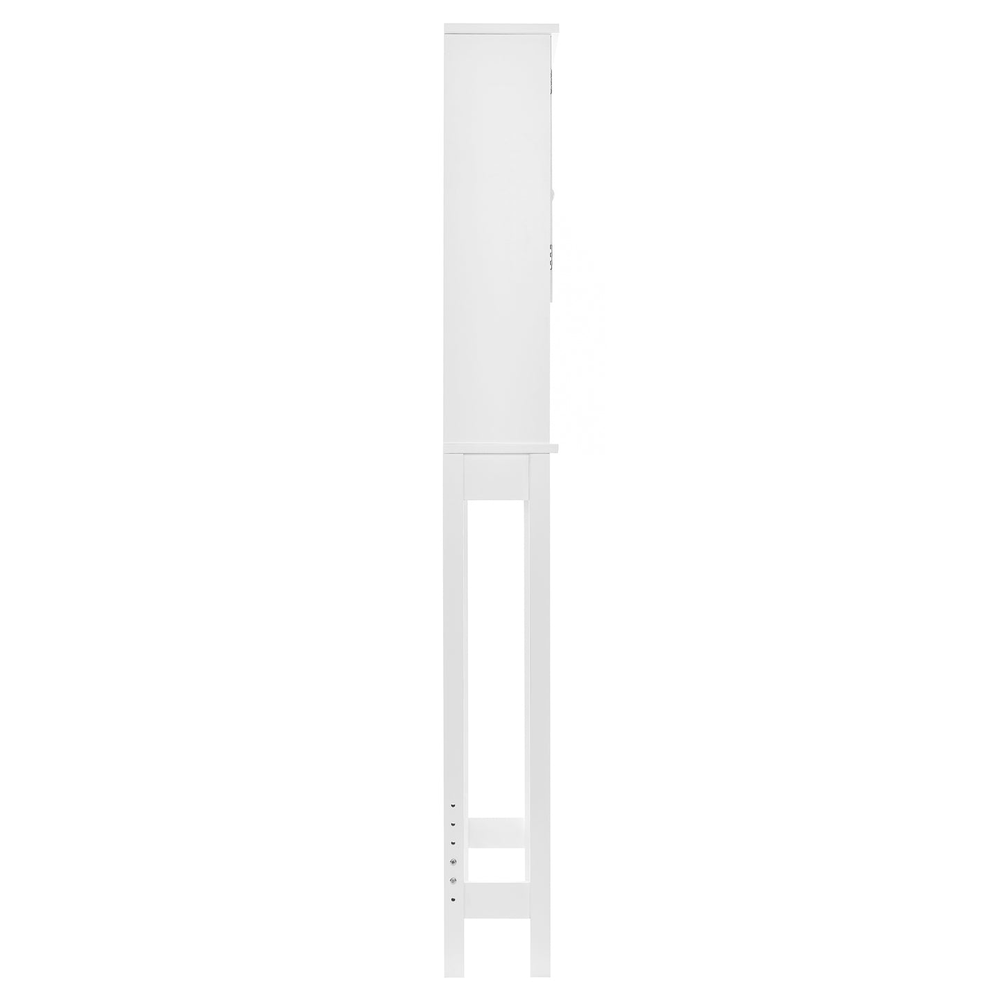 Home Over-The-Toilet Shelf Bathroom Storage Space Saver with Adjustable Shelf Collect Cabinet (White)