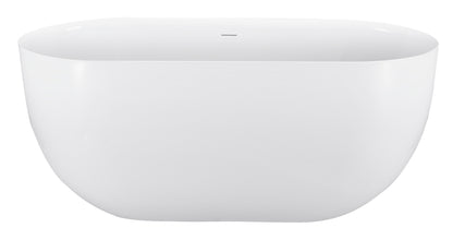 59" 100% Acrylic Freestanding Bathtub，Contemporary Soaking Tub，white Bathtub