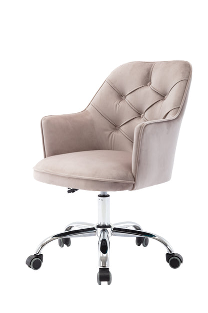 COOLMORE Velvet Swivel Shell Chair for Living Room, Modern Leisure Arm Chair ,Office chair  Grey