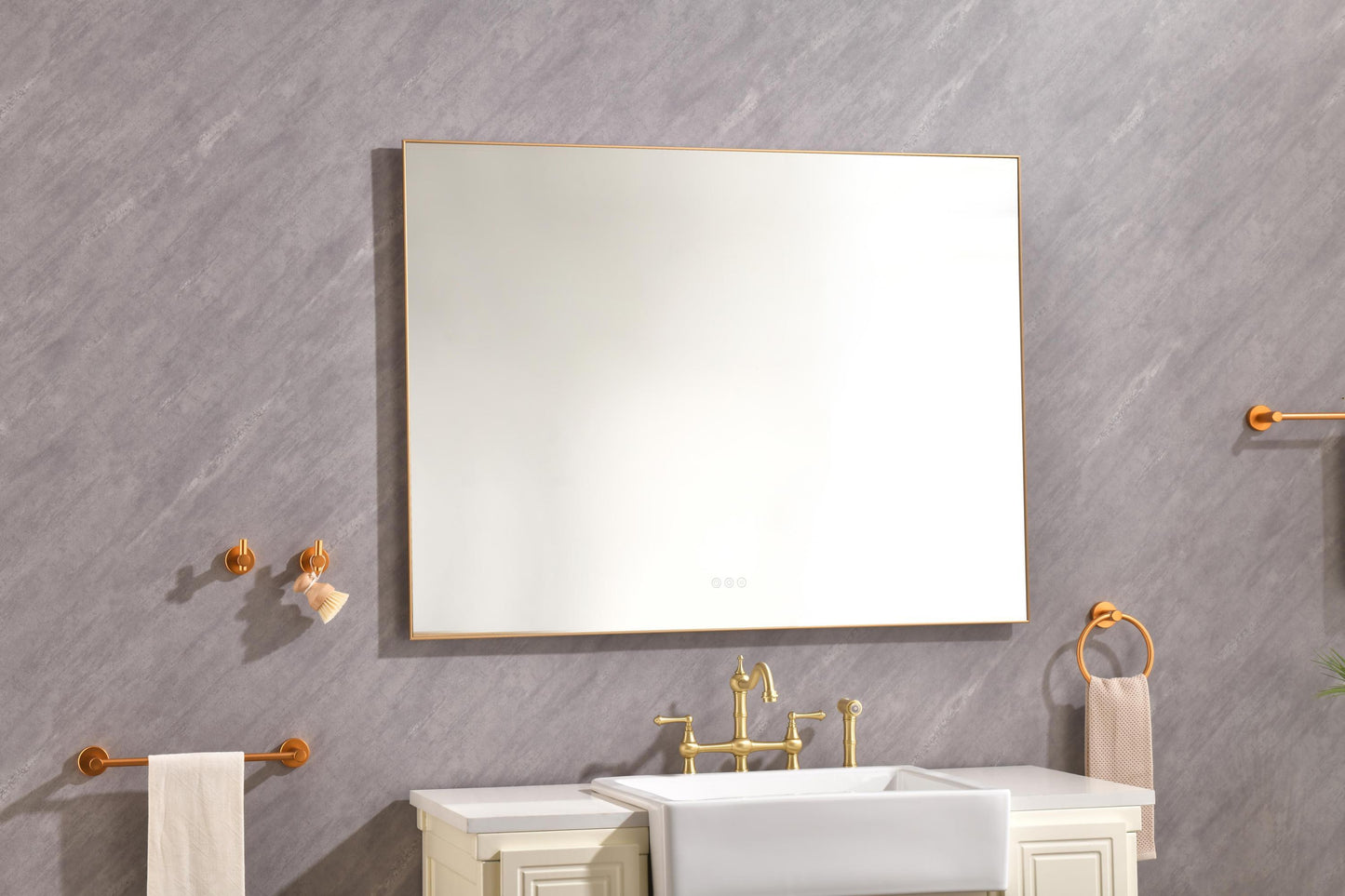 48x 36Inch LED Mirror Bathroom Vanity Mirror with Back Light, Wall Mount Anti-Fog Memory Large Adjustable Vanity Mirror