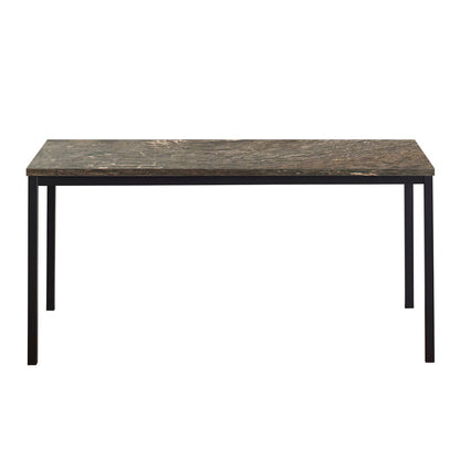 Harry Contemporary Wood and Metal Computer Desk in Black and Rustic Gray