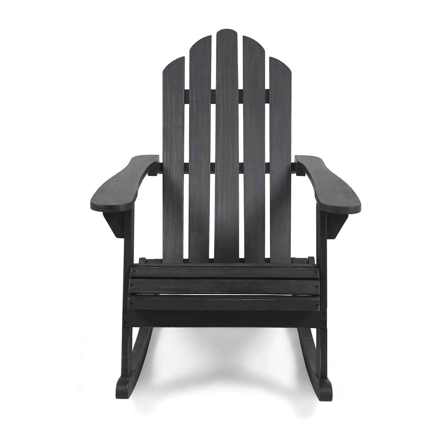 Outdoor lounging hollywood adirondack gray rocking chair