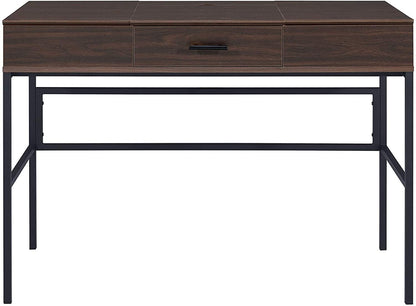 ACME Verster Built-in USB Port Writing Desk, Oak & Black Finish 93092