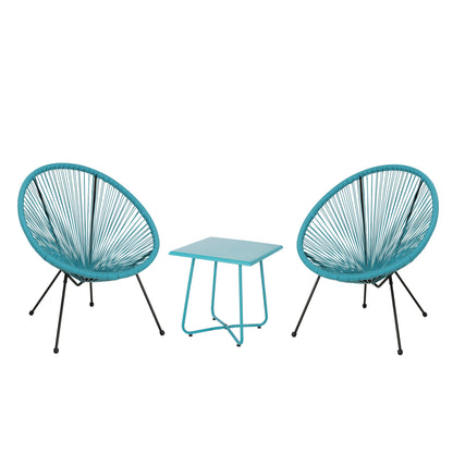 Sale Furniture Alexis Outdoor Woven Chair Teal+Black (Set of 2)