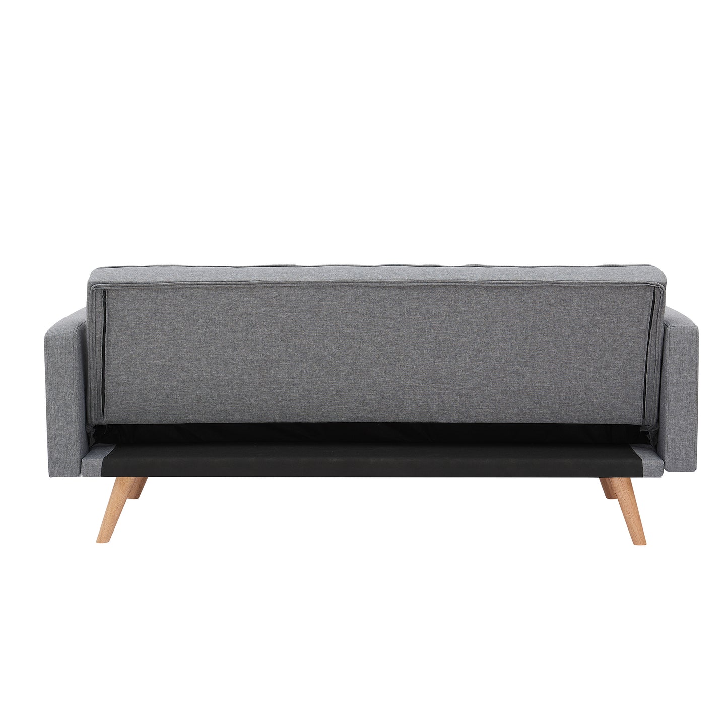 [Video] Dark Grey Double Corner Folding Sofa Bed, Two Throw Pillows