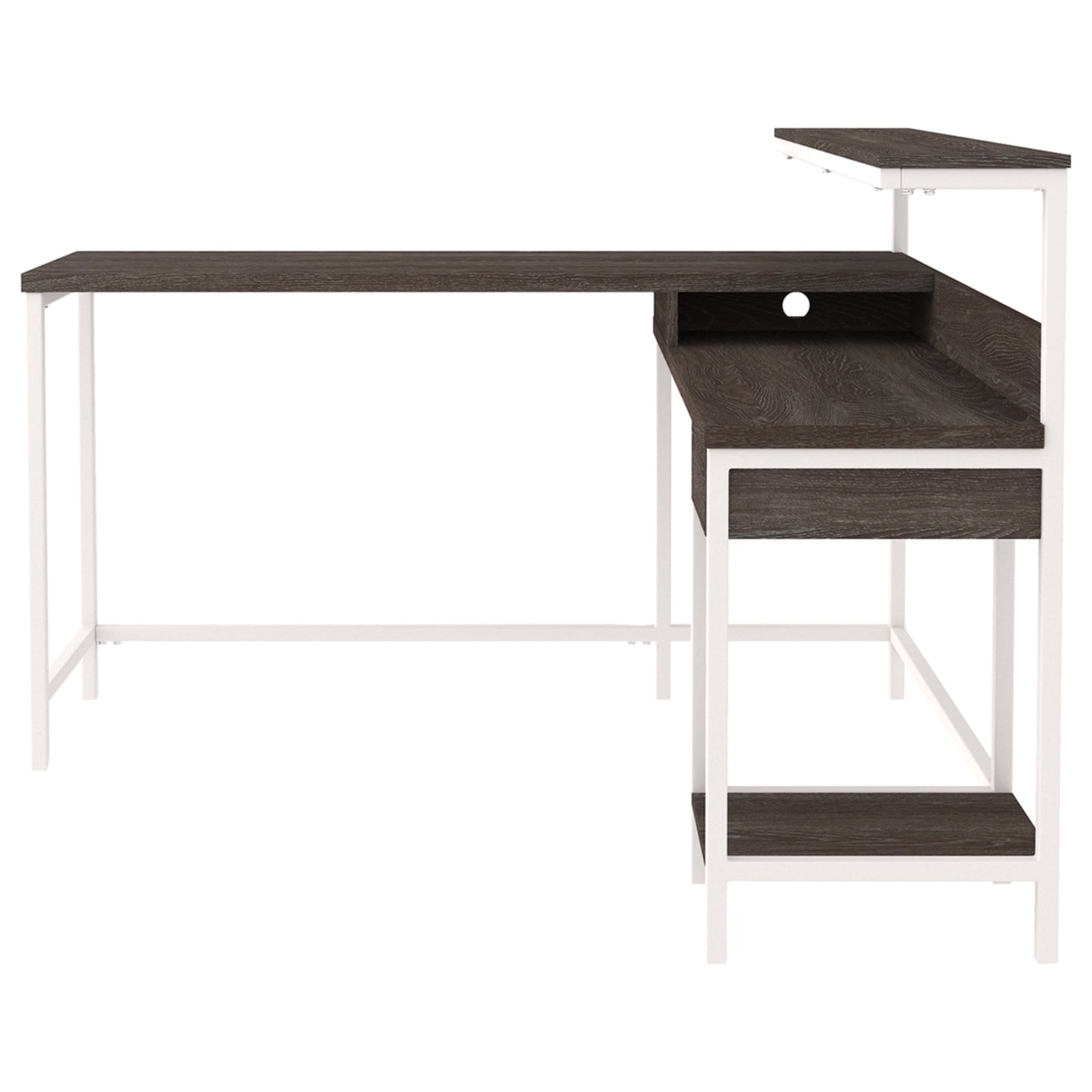 Ashley Two-Tone Dorrinson Home Office L-Desk with Storage H287-24