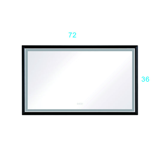 LTL needs to consult the warehouse address72in. W x 36in. H Oversized Rectangular Black Framed LED Mirror Anti-Fog Dimmable Wall Mount Bathroom Vanity Mirror