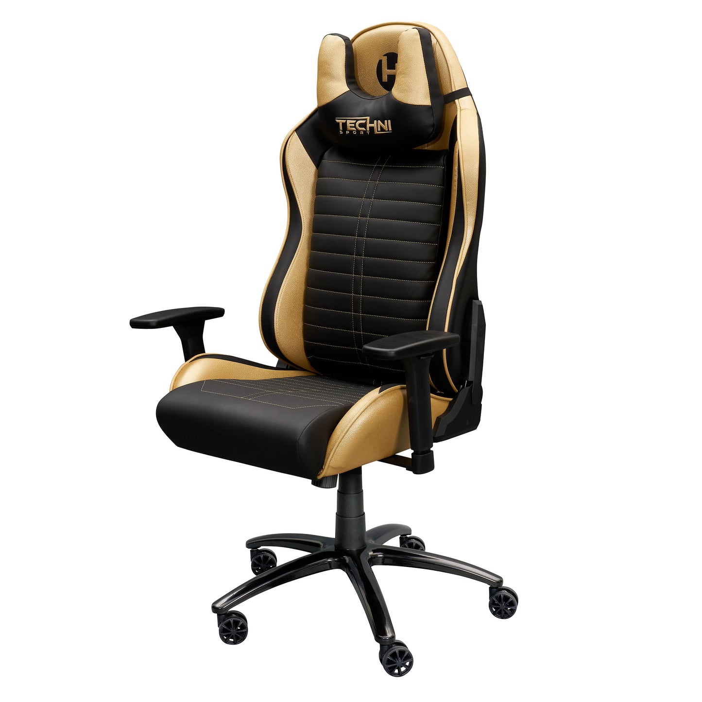 Techni Sport Ergonomic Racing Style Gaming  Chair - Golden