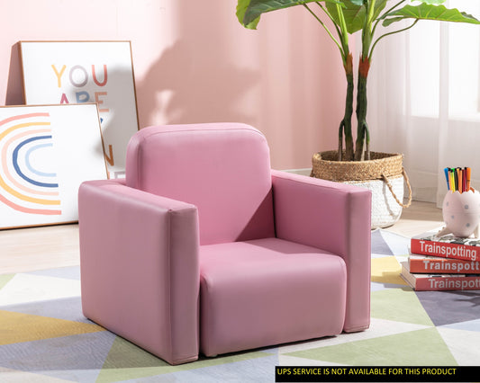 Beautiful Pink Color 1pc Convertible Armchair/Table for Kids