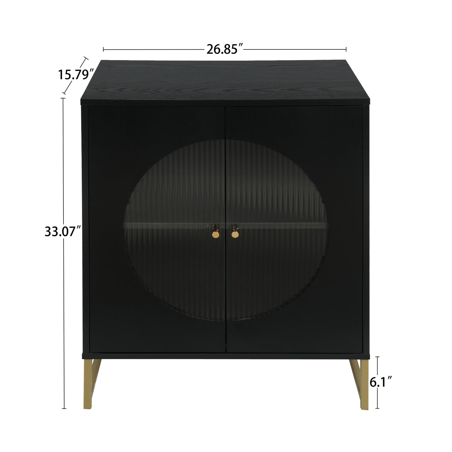 Black Storage Cabinet with Glass Door, Sideboard Buffet Cabinet for Kitchen,Dining Room