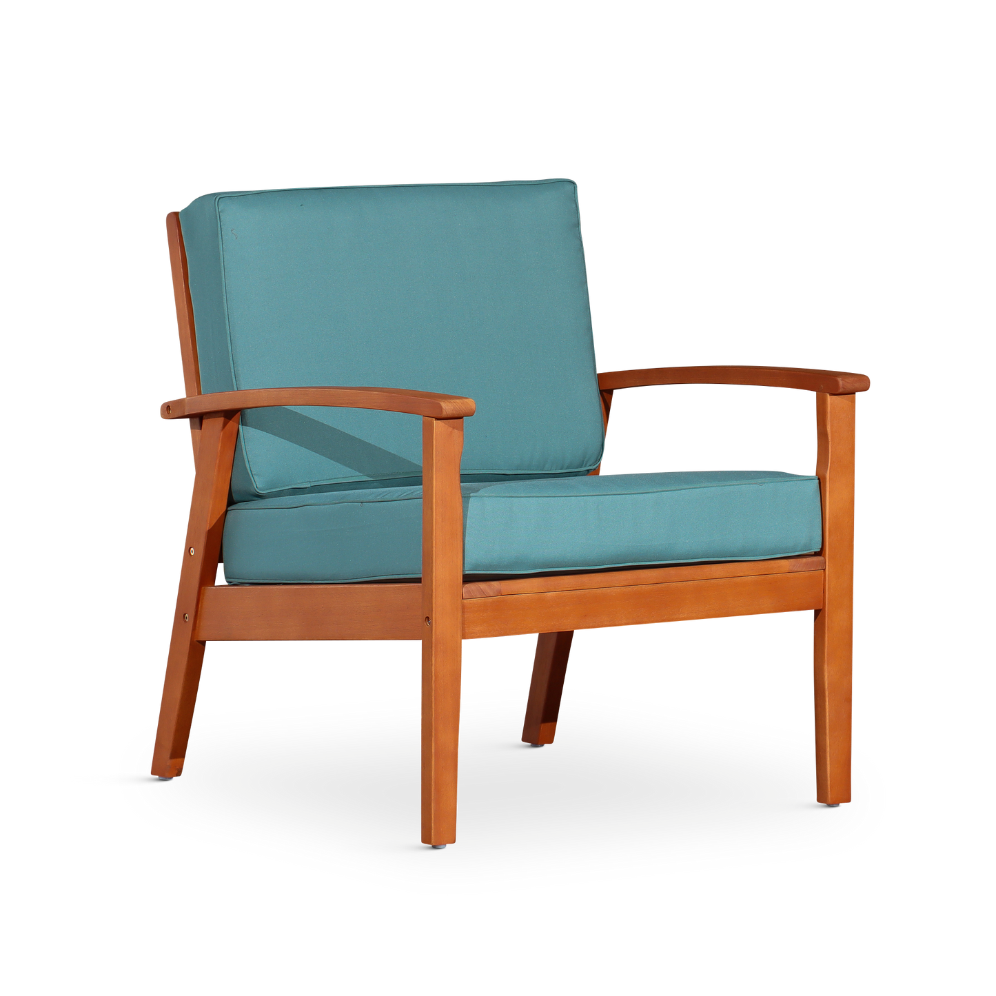 Deep Seat Eucalyptus Chair, Natural Oil Finish, Sage Cushions