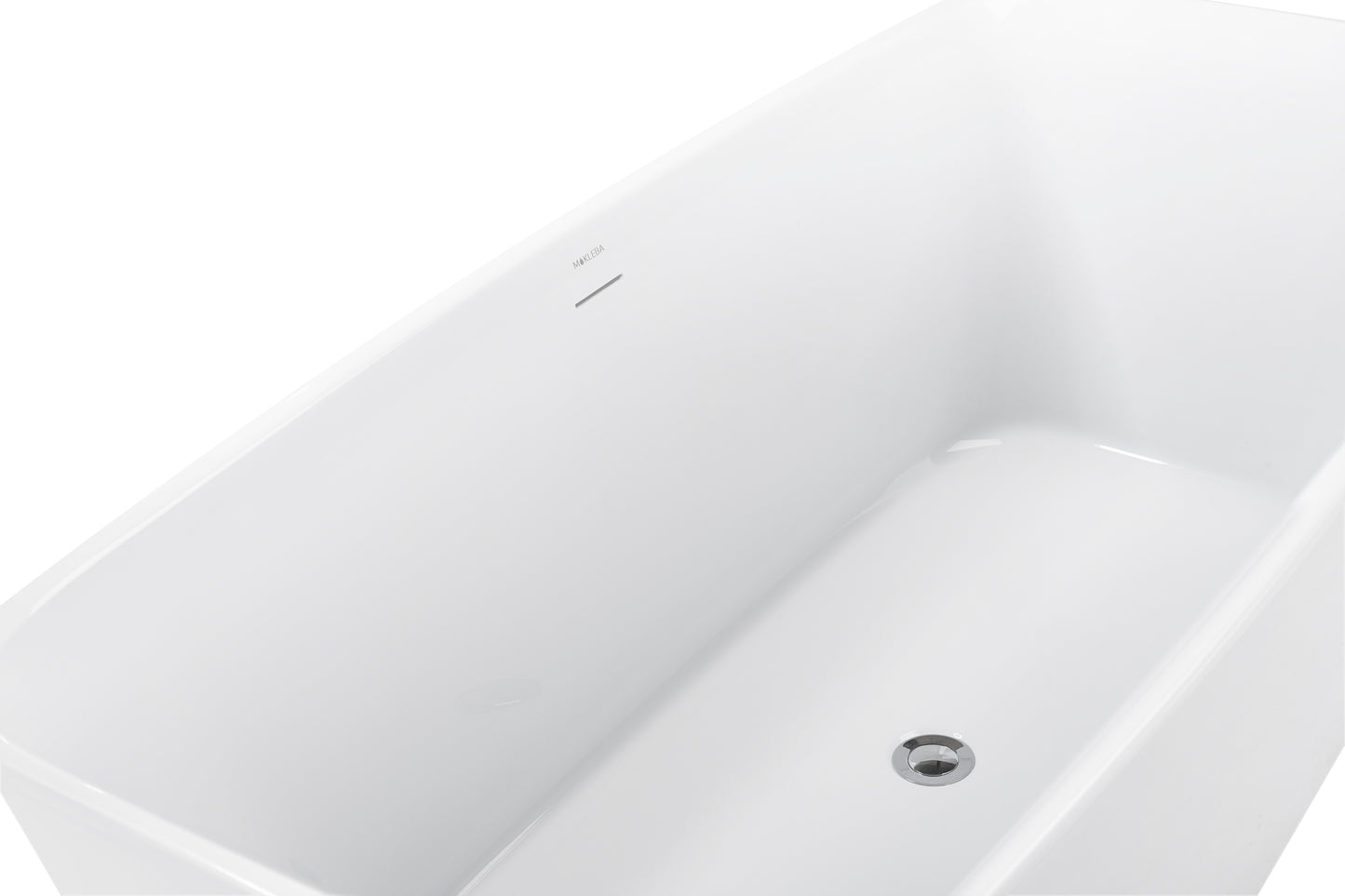 59" 100% Acrylic Freestanding Bathtub，Contemporary Soaking Tub，white bathtub