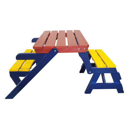 KID'S MULTI-FUNCTIONAL  ARM CHAIR,  TABLE+ 2 BENCHES（All-in-one）