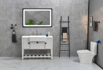 Bathroom Vanities Without Tops 48 in. W x 20-1/2 in. D Bathroom Vanity Cabinet Only in White