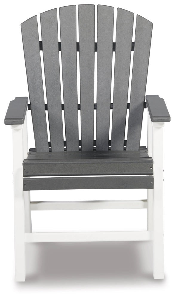 Ashley Transville Gray/White Casual Outdoor Dining Arm Chair (Set of 2) P210-601A