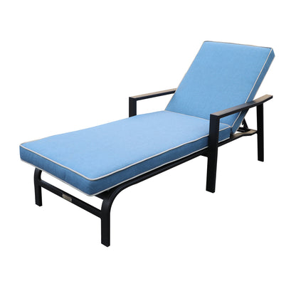 Chaise Lounge, Blue, Set of 2