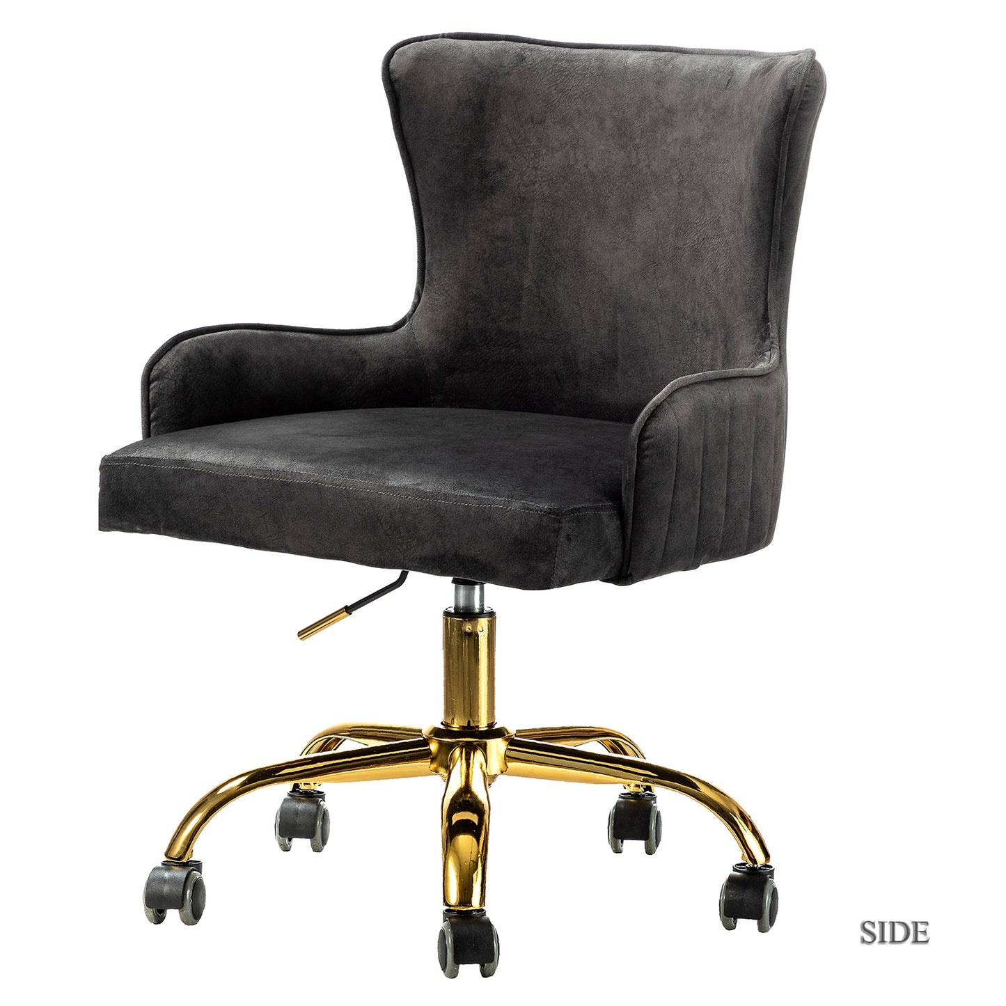 Hess Velvet Task Chair with Iron Legs