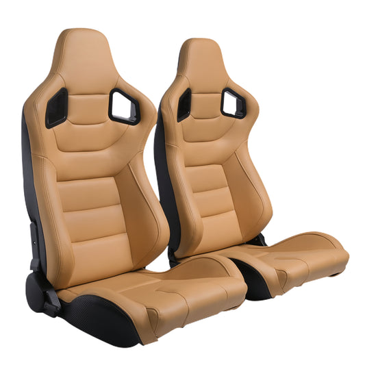 RACING SEAT BEIDGE  COLOR PVC LEATHER WITH DOULBE SLIDERS  2PCS