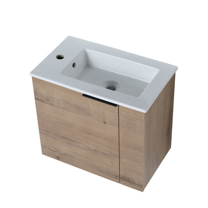 Bathroom Vanity with Sink 22 Inch for Small Bathroom,Floating Bathroom Vanity with Soft Close Door,Small Bathroom Vanity with Sink, 22x13 （KD-Packing）