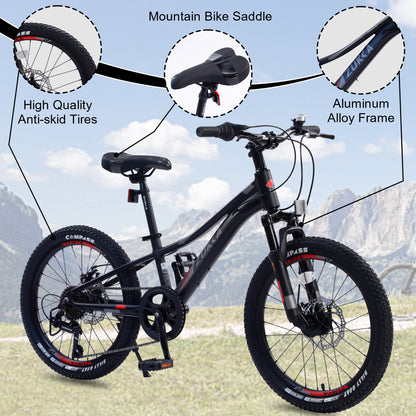 Mountain Bike for Girls and Boys  Mountain 20 inch shimano 7-Speed bike