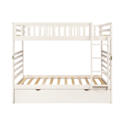 Orisfur. Twin Bunk Beds for Kids with Safety Rail and Movable Trundle bed