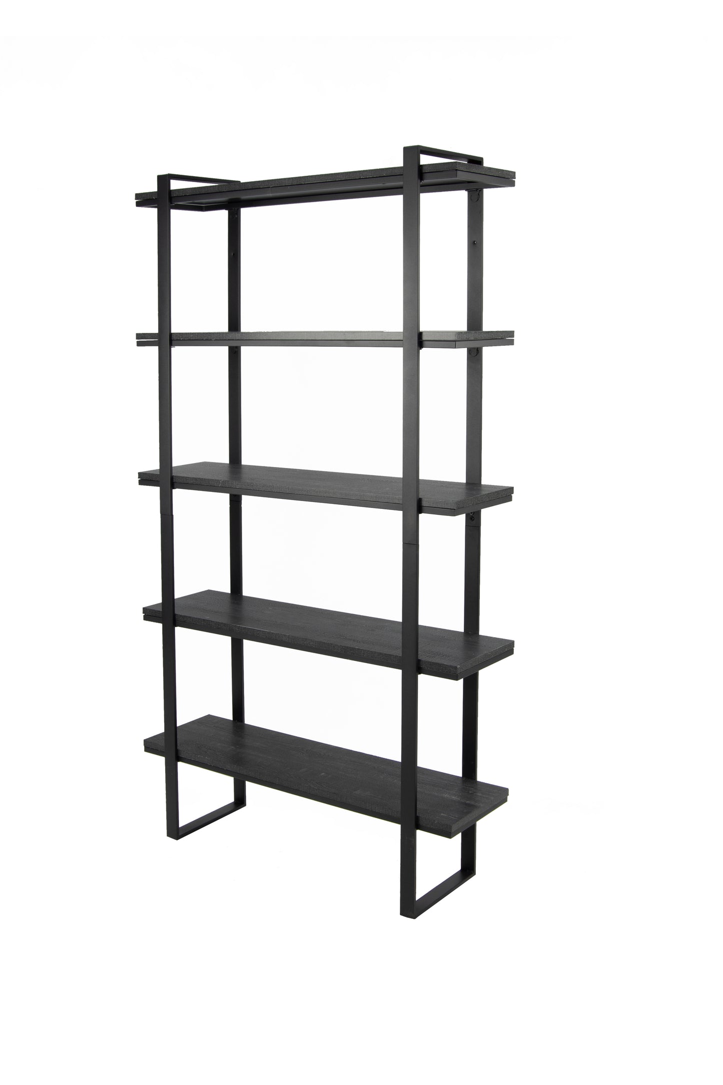 32"W X 11"D X 70.9"H 5-layer Metal Shelf-Bookshelf- 5-tire storage shelf -Bookcase, BLACK