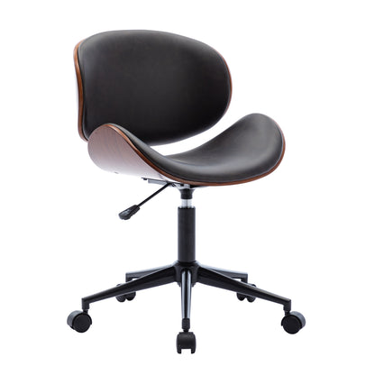 HengMing Bentwood Adjustable Office Chair , Mix color PU Leather Upholstery and black foot