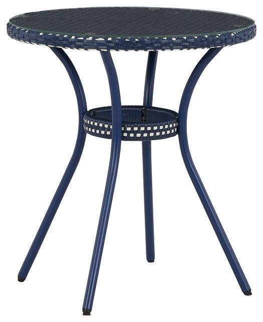 Ashley Odyssey Blue Casual Blue Outdoor Table and Chairs (Set of 3) P216-050