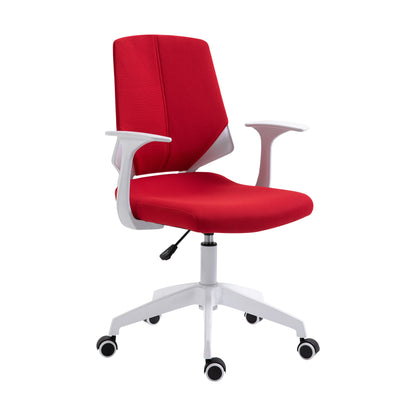 Techni Mobili Height Adjustable Mid Back Office Chair, Red