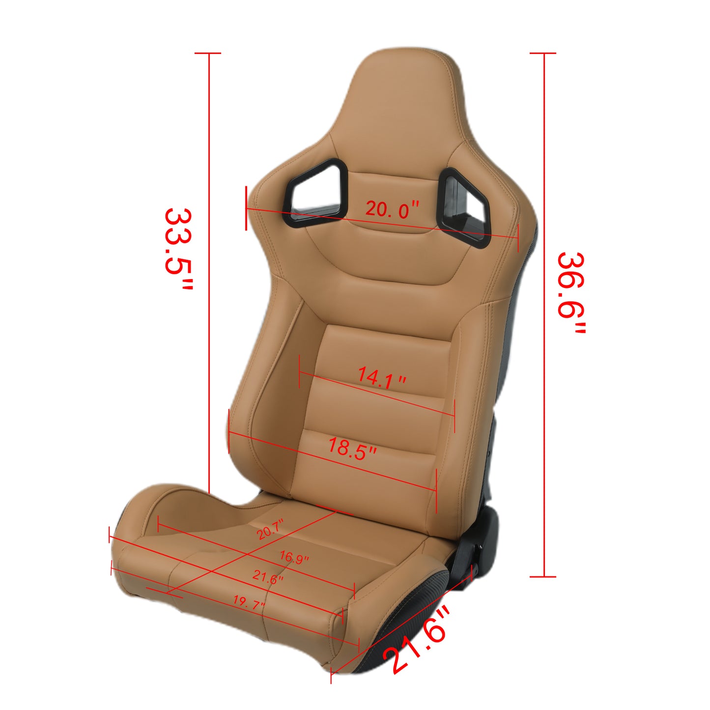 RACING SEAT BEIDGE  COLOR PVC LEATHER WITH DOULBE SLIDERS  2PCS