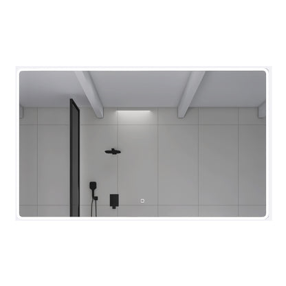 60 x 35 in.  Large Rectangular Frameless Wall-Mount Anti-Fog LED Light Bathroom Vanity Mirror