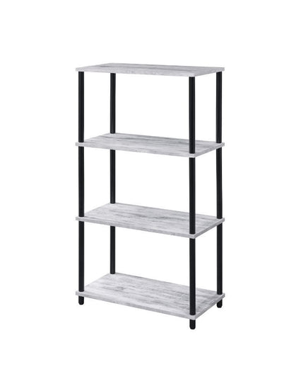 ACME Nypho Bookshelf, Antique White & Black Finish 92737