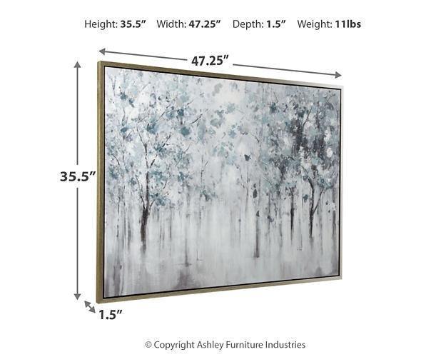 Ashley Breckin Blue/Gray/White Casual Wall Art A8000286