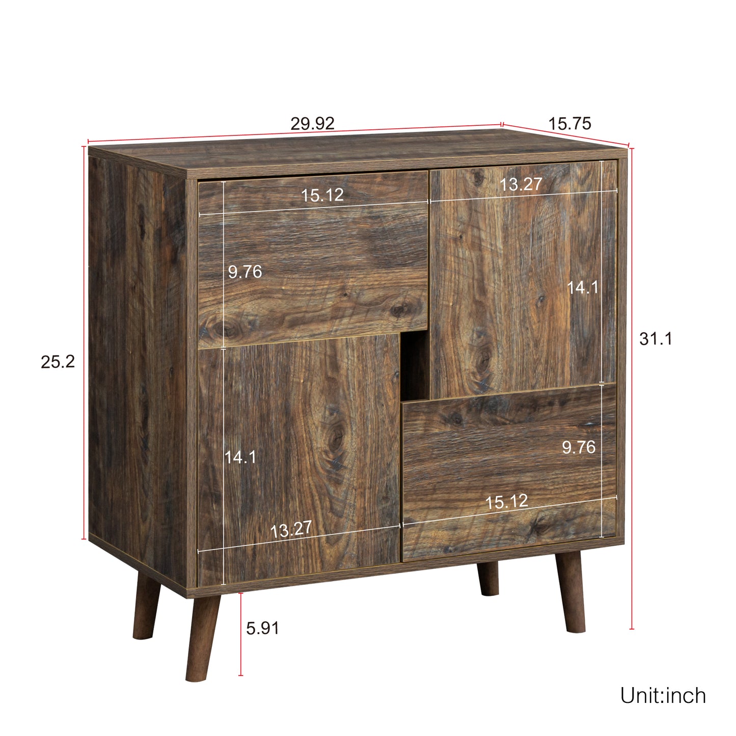 Sideboard, with four storage spaces, restaurant sideboard, entrance channel basement, bedroom and living room，espresso