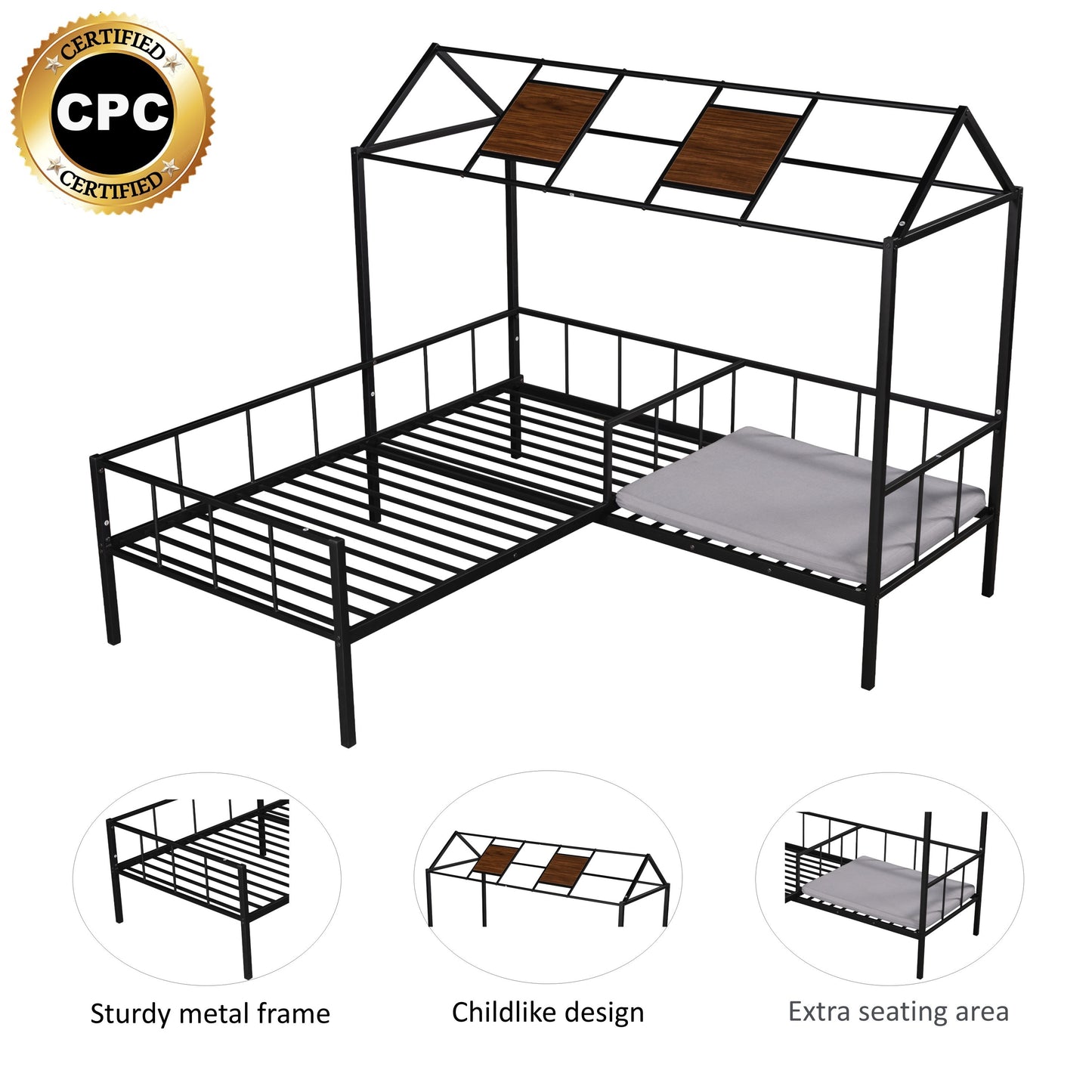 TWIN PLAYBED WITH SEATING AREA