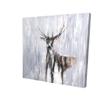 Winter abstract deer - 32x32 Print on canvas