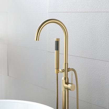 Single Handle Floor Mounted Clawfoot Tub Faucet