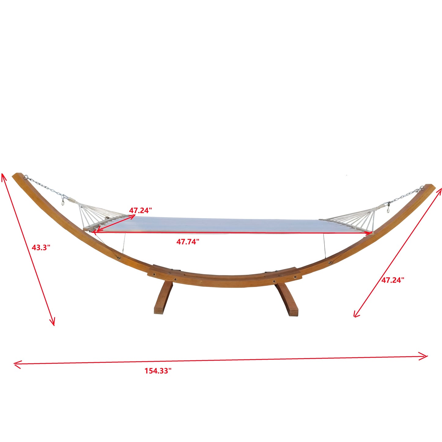 1-Person Hammock with Stand Set for Outside & Inside, Indoor Outdoor Standalone，plywood+canvas