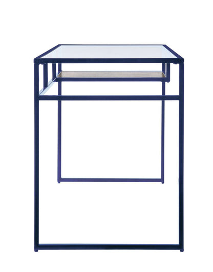 ACME Yasin Desk, Blue & Glass 92586