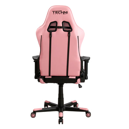 Techni Sport TS-4300 Ergonomic High Back Racer Style PC Gaming Chair, Pink