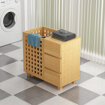 Bathroom storage basket with drawer