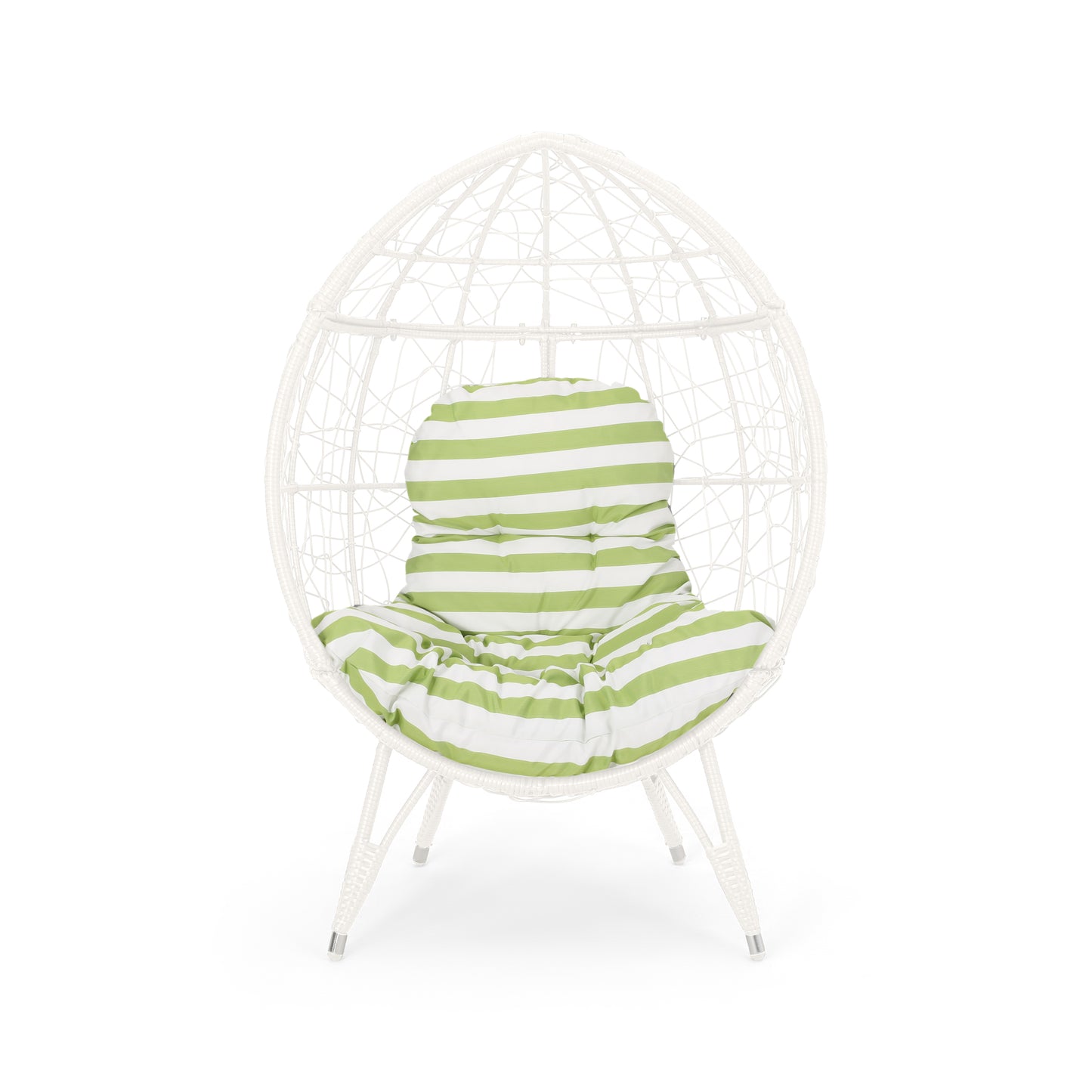 Gianni Wicker Teardrop Chair w/Outdoor Cushion by Christopher Knight Home